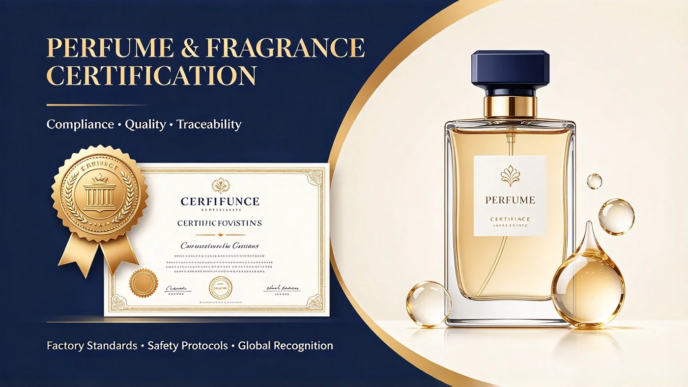 Perfume and fragrance certification covering compliance, quality and traceability